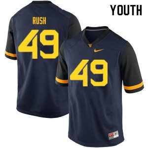 Youth West Virginia Mountaineers NCAA #49 Nick Rush Navy Authentic Nike Stitched College Football Jersey FN15I32YN